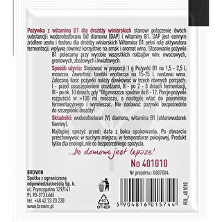 Wine yeast nutrient with Vit. B1, 10g – photo 2