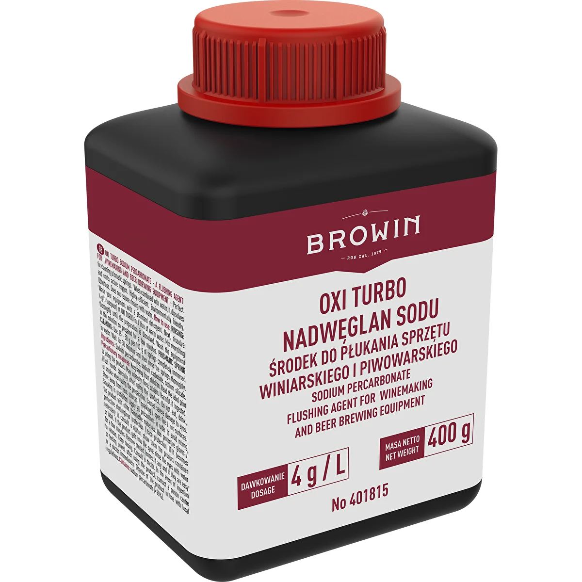 OXI TURBO sodium percarbonate - a washing agent for winemaking and beer brewing