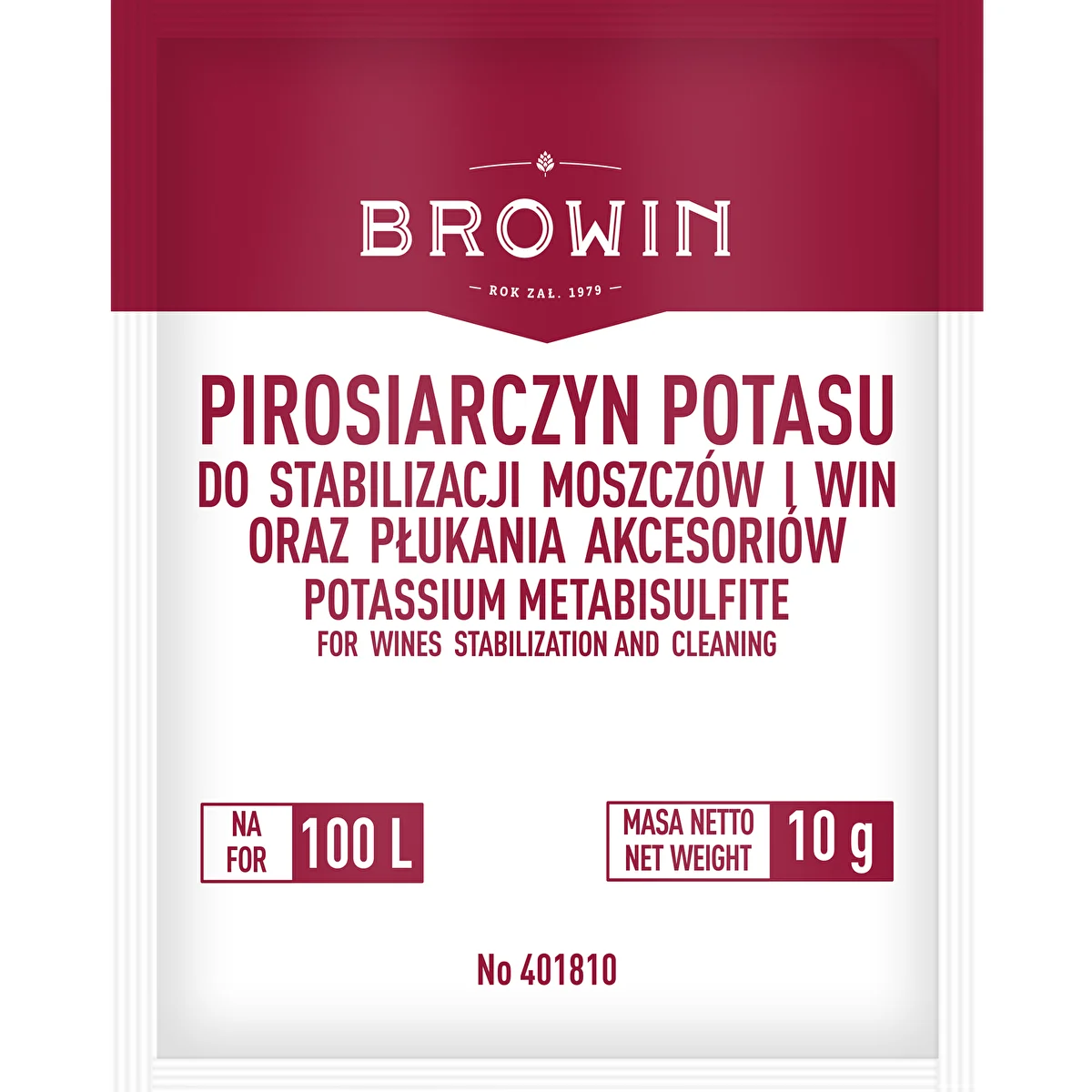 Potassium metabisulfite - 10g