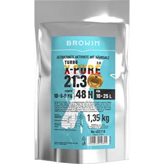 Turbo Yeast X-Pure 21.3%, 10 x 25 L - 1.35 kg – photo 1