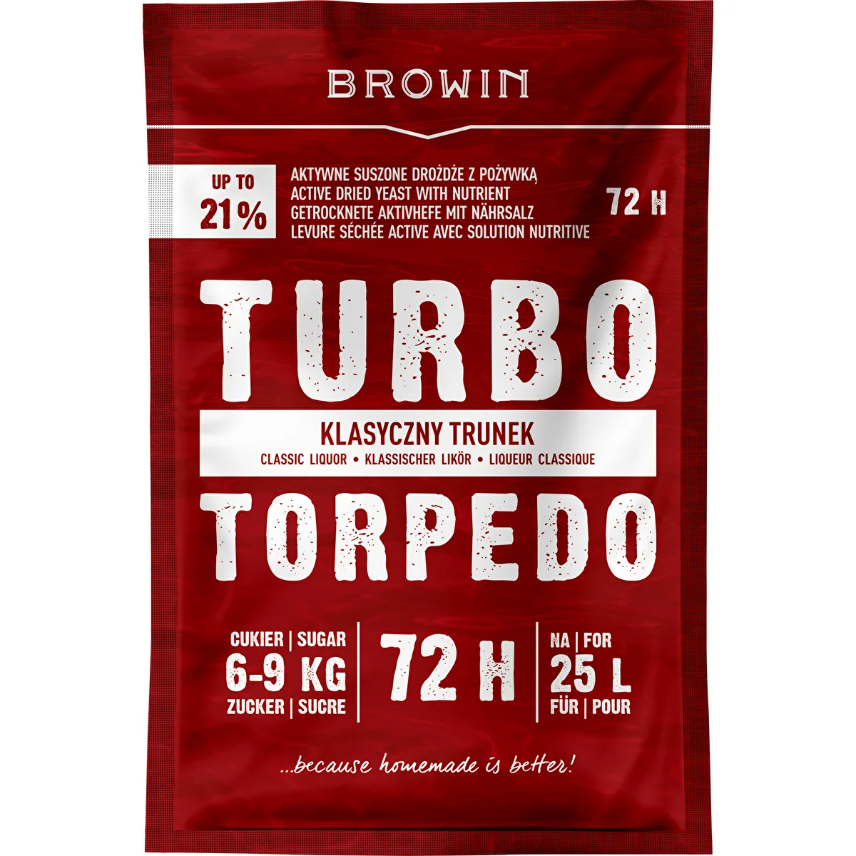 Turbo Torpedo distillery yeast 72h 21% - 120 g