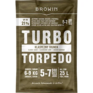 Turbo Torpedo 5-7 days distiller’s yeast, 21%