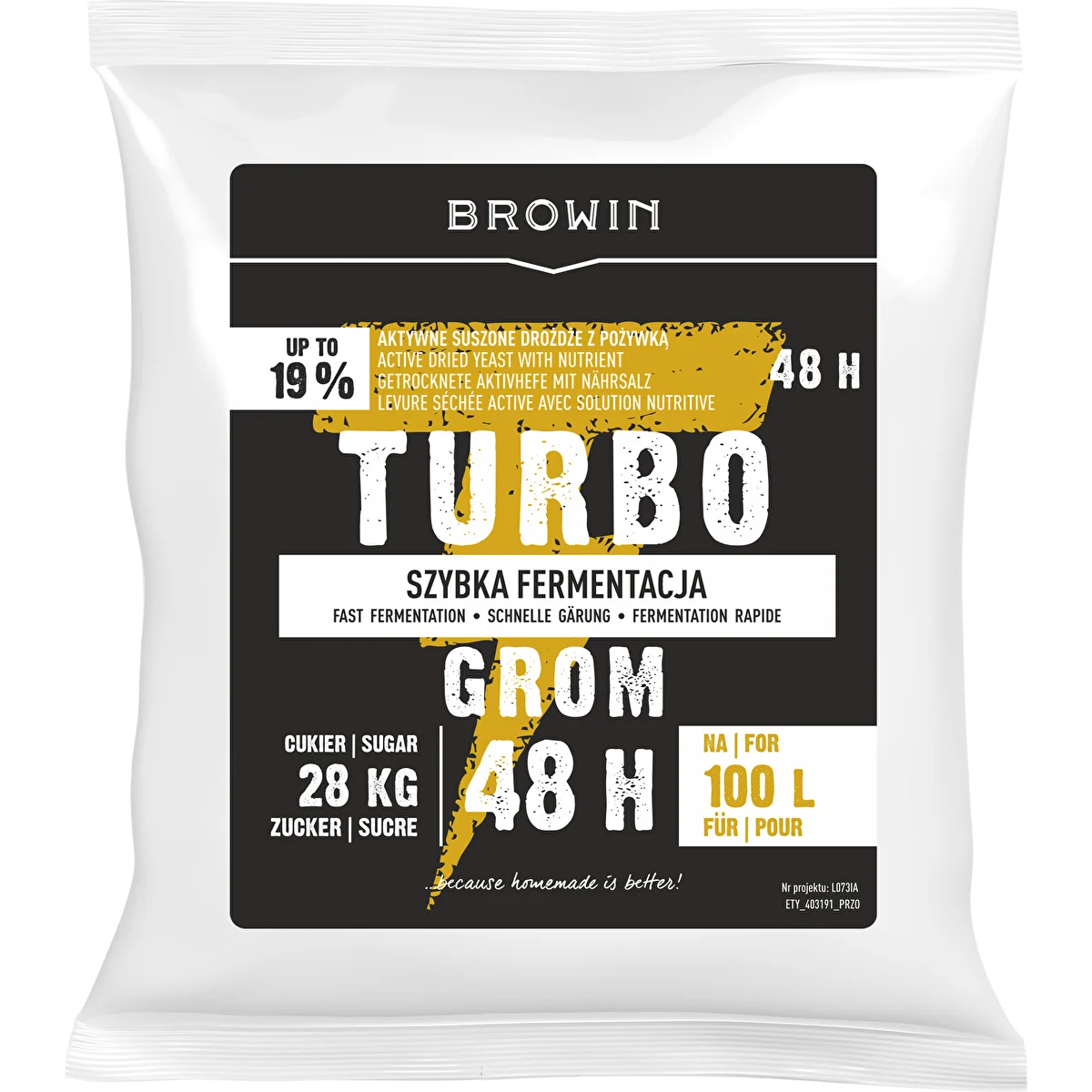 Turbo Grom 48h distiller's yeast, 510 g