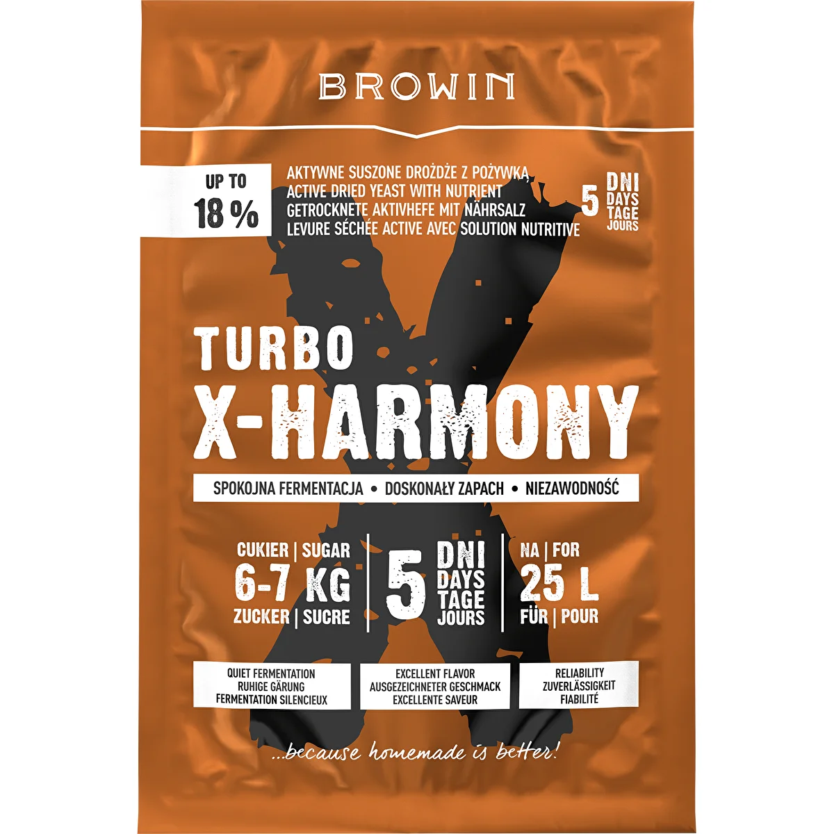 Turbo X-Harmony 18% yeast, 25 L, 138 g