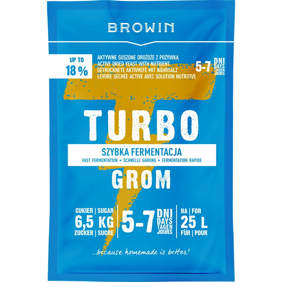 Turbo Grom Distiller’s Yeast 5–7 days