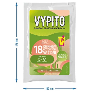 VYPITO 12%, sachet for 18 drinks - Matcha-Apricot, 126 g – photo 4