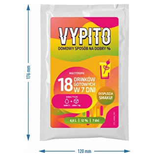 VYPITO 12%, sachet for 18 drinks – Multitropic, 126g – photo 4