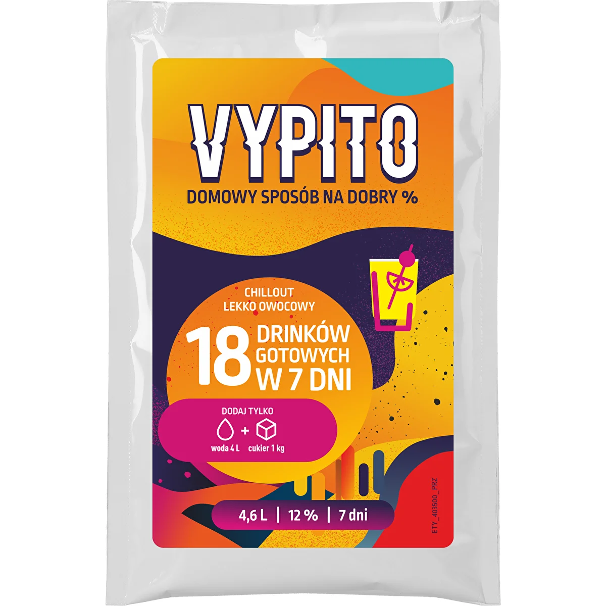 VYPITO 12%, sachet for 18 drinks - Chillout Lightly Fruity, 126 g