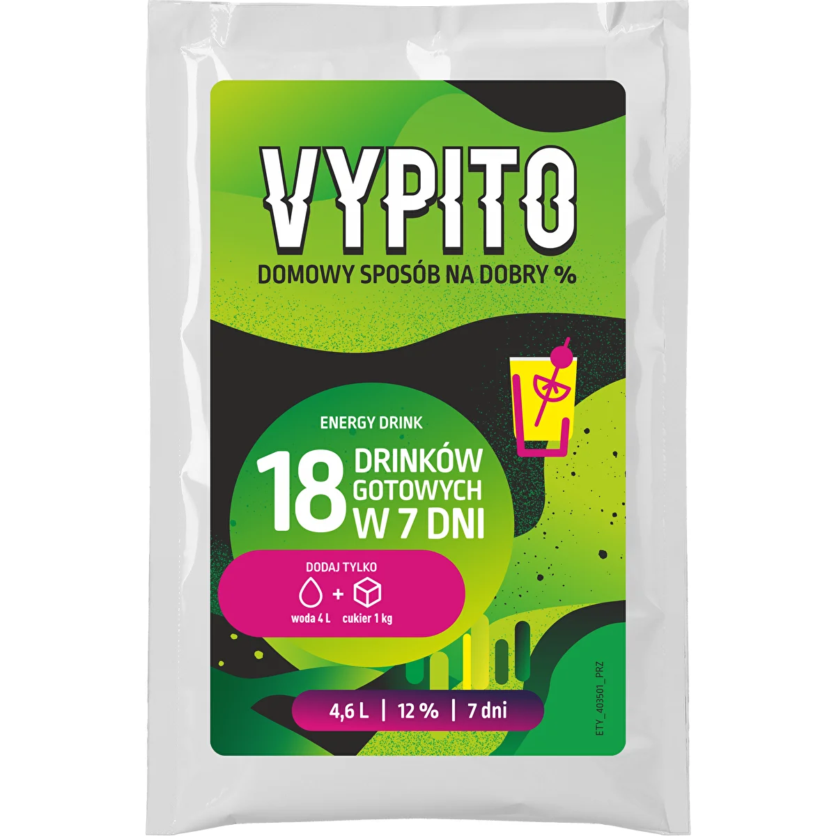 VYPITO 12%, sachet for 18 drinks - Energy Drink, 126 g