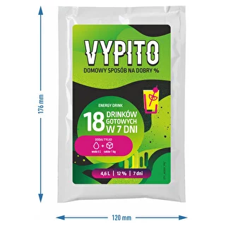 VYPITO 12%, sachet for 18 drinks - Energy Drink, 126 g – photo 4