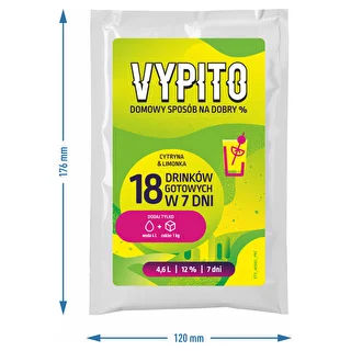 VYPITO 12%, sachet for 18 drinks - Lemon & Lime, 126 g – photo 4