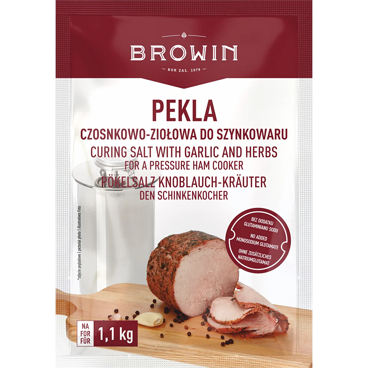 Curing salt with garlic and herbs for pressure ham cooker, 100 g