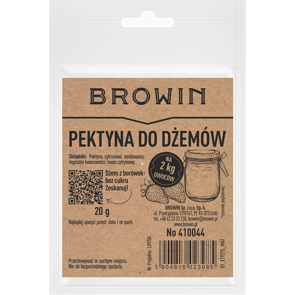 Pectin for Jam - Citrus-Based, Amidated, Gelling Agent, 20 g