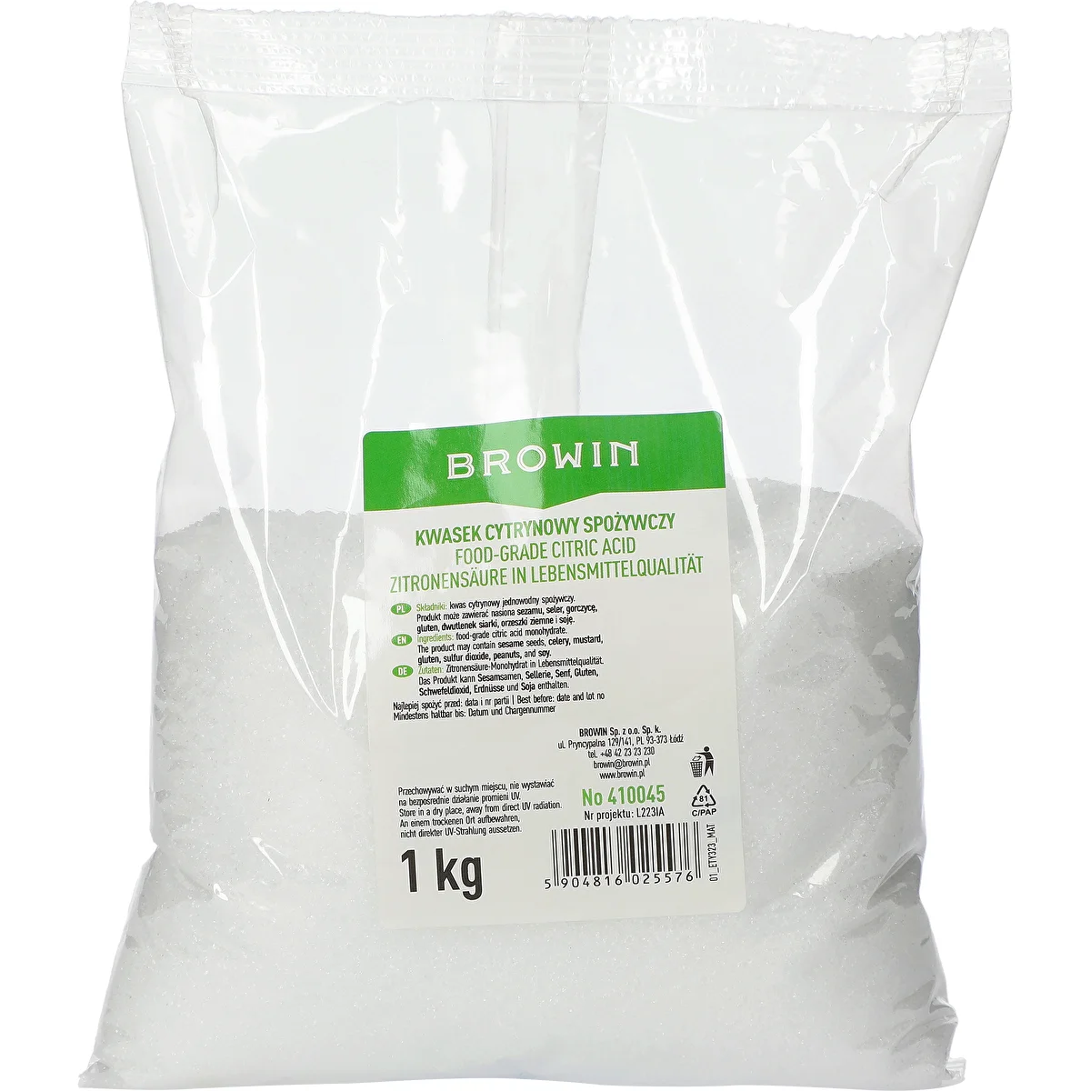 Food-grade Citric Acid, 1kg