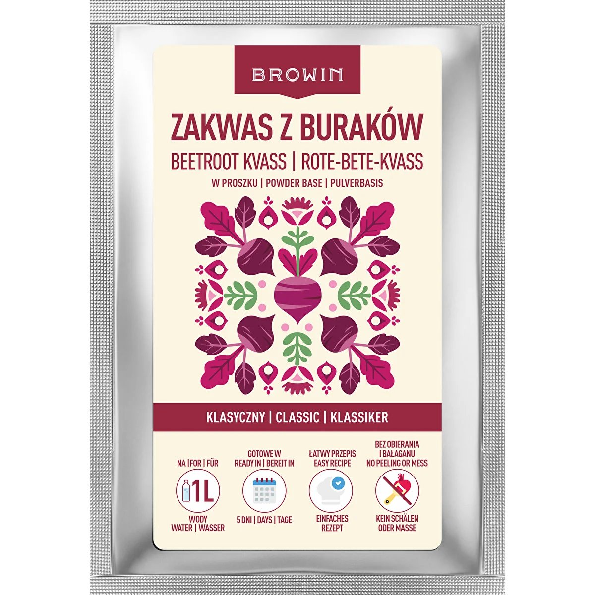 Beetroot kvass powder, classic flavour, 36 g