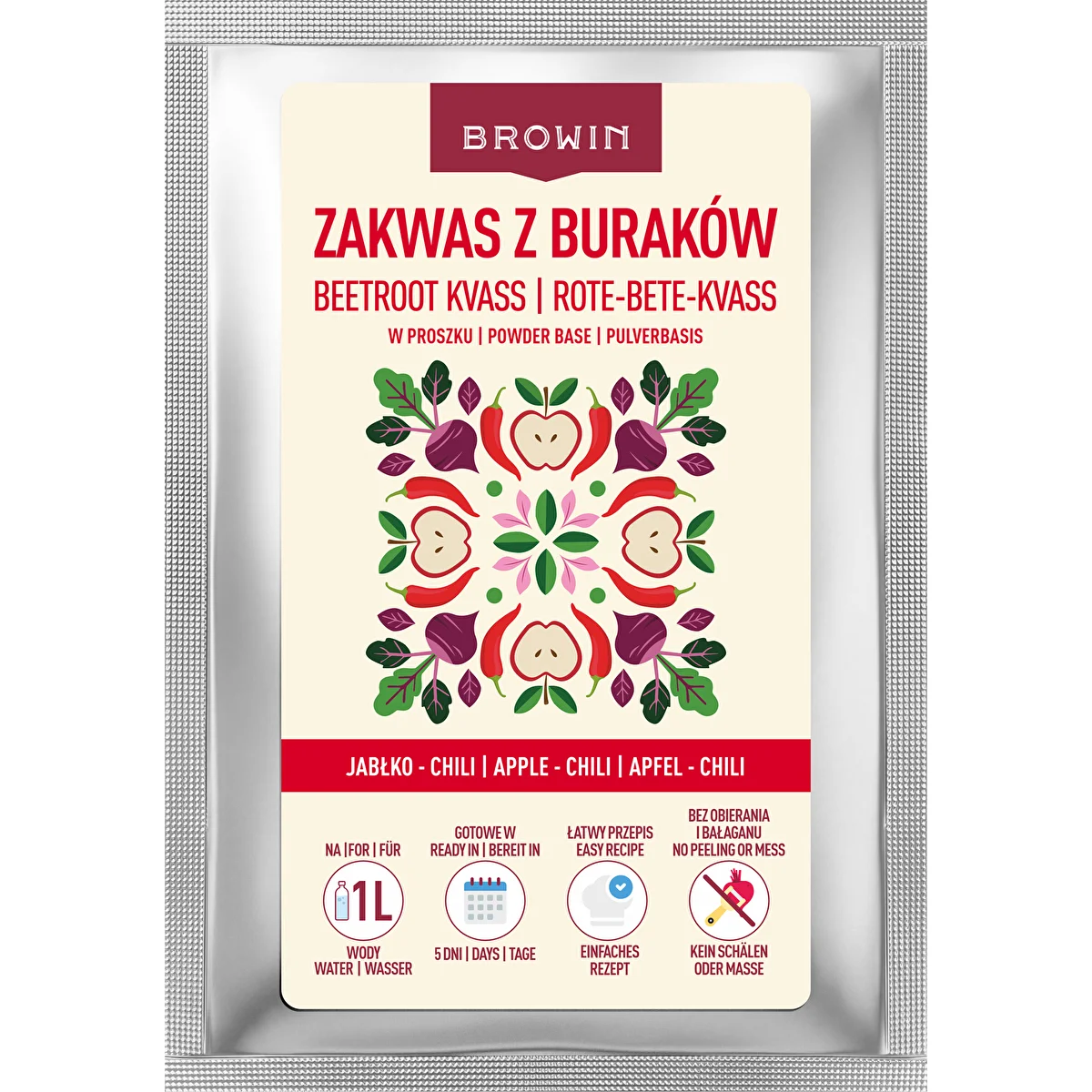 Powdered Beetroot Kvass Starter, Apple–Chilli, 36 g