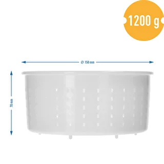 Cylindrical cheese mould 15 x 7 cm for 1200 g – photo 7