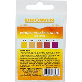 Beer pH test strips 4.6 - 6.2 , 25 pcs.