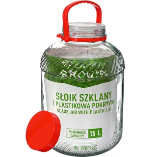 15l glass jar with plastic cap – photo 3