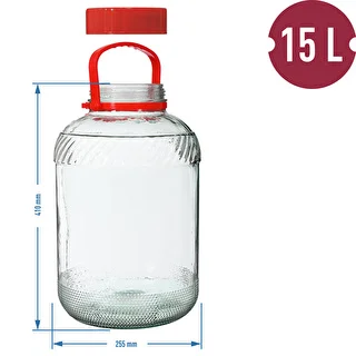 15l glass jar with plastic cap – photo 6
