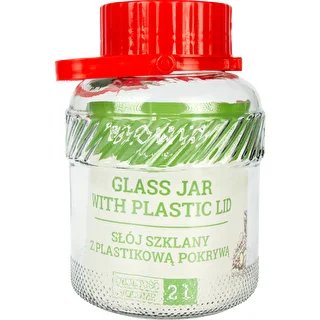 2l glass jar with plastic cap – photo 1