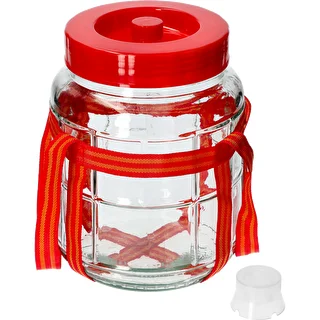 5l gallon / glass carboy with nylon straps and plastic cap for wine making and preserving