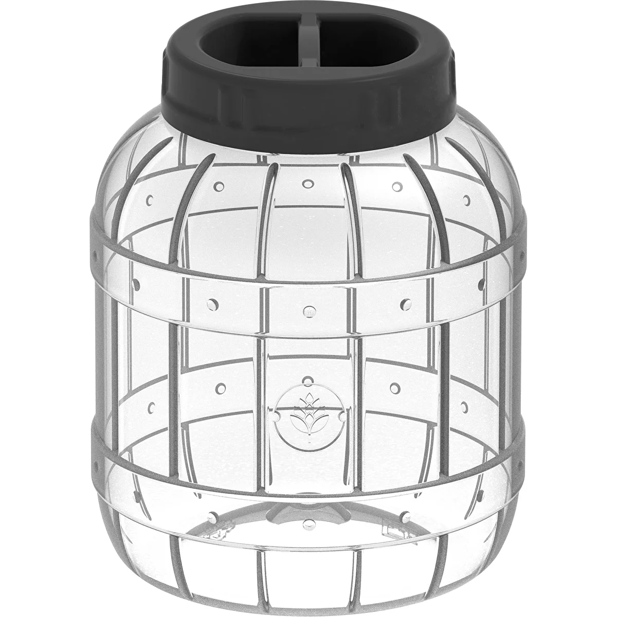 A multifunctional 3 L jar with a black twist-off lid