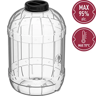 Unbreakable, multifunctional jar with black cap, 18 L – photo 4