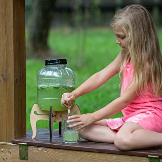 5 L shatterproof jar with tap and two-sided wooden stand – photo 17