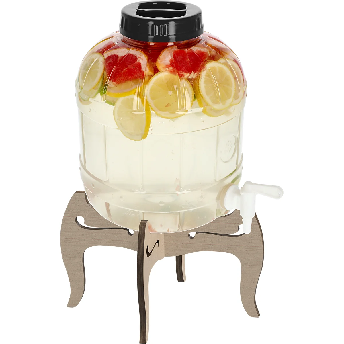 8 L shatterproof jar with tap and two-sided wooden stand