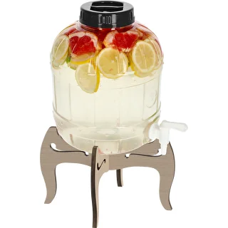8 L shatterproof jar with tap and two-sided wooden stand
