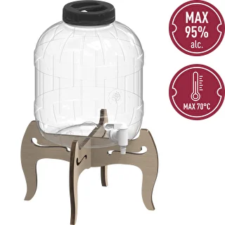 8 L shatterproof jar with tap and two-sided wooden stand – photo 6