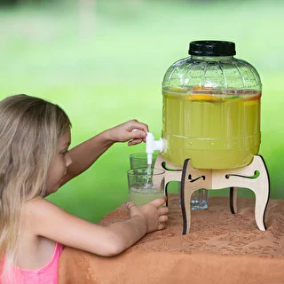 8 L shatterproof jar with tap and two-sided wooden stand – photo 15