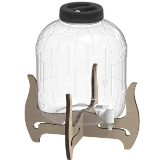 8 L shatterproof jar with tap and two-sided wooden stand – photo 4