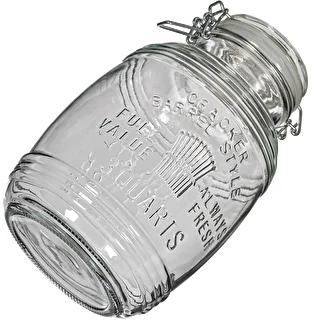 "3l ""Old"" barrel glass jar with clamp lid" – photo 5