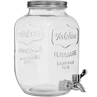 Glass Beverage Dispenser with Tap - 4 L