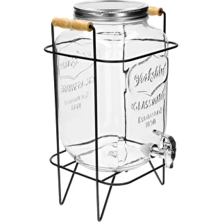 Lemonade Jar 8 L - with a tap, on a metal stand with handles