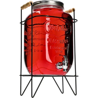 Lemonade Jar 8 L - with a tap, on a metal stand with handles – photo 4