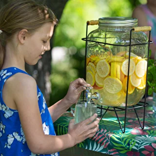 Lemonade Jar 8 L - with a tap, on a metal stand with handles – photo 8