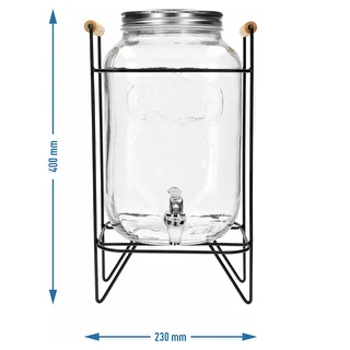 Lemonade Jar 8 L - with a tap, on a metal stand with handles – photo 6