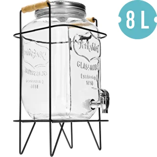 Lemonade Jar 8 L - with a tap, on a metal stand with handles – photo 2