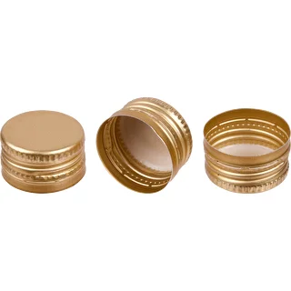 Screw cap for bottles, Ø28/18 - golden - 5 pcs – photo 1