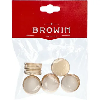 Screw cap for bottles, Ø28/18 - golden - 5 pcs – photo 2