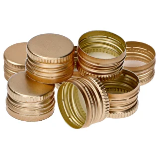 Screw cap for bottles, Ø28/18 - golden - 8 pcs