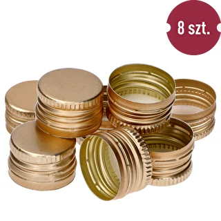 Screw cap for bottles, Ø28/18 - golden - 8 pcs – photo 2