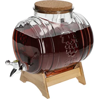 5 L glass barrel, with wide spout, cork, stand, and tap – photo 4