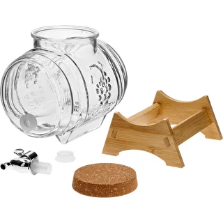 3 L glass barrel, with wide spout, cork, stand, and tap – photo 3