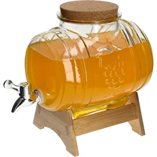 3 L glass barrel, with wide spout, cork, stand, and tap – photo 4