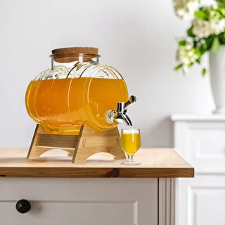 3 L glass barrel, with wide spout, cork, stand, and tap – photo 7