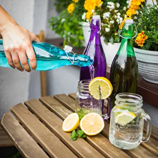 1 L glass bottle with air-tight closure - in various colours – photo 5